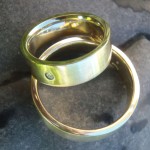 Eheringe aus 585 Gelbgold mit Brillanten