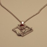 Kette aus 925 Sterlingsilber mit Karneol
