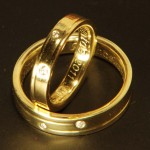 Eheringe aus 585 Gelbgold mit Brillanten
