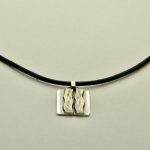 08.58 Kette "Gräser" aus 925, Leder