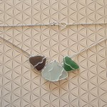 Kette aus 925 Sterlingsilber mit Glas