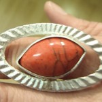 Ring aus 925 Sterlingsilber mit Kunststein